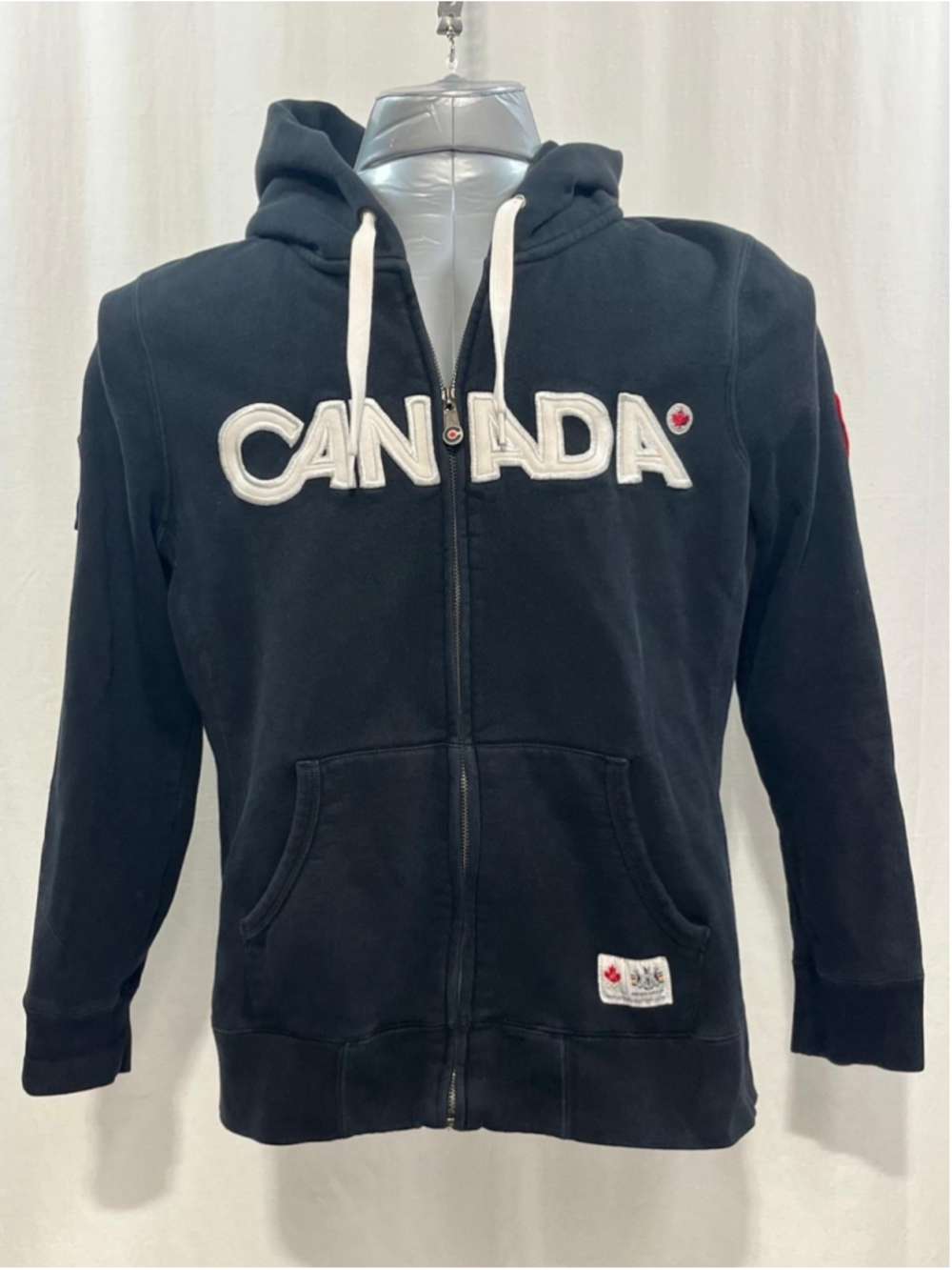 Hudson's Bay Canada 2010 Olympic Full Zip Hoodie Women White Fleece Sweatshirt M